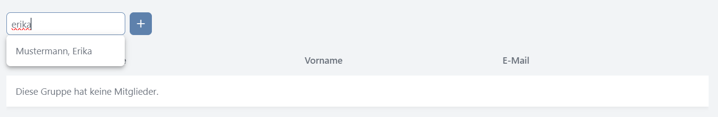 Gruppenmitglied hinzufügen