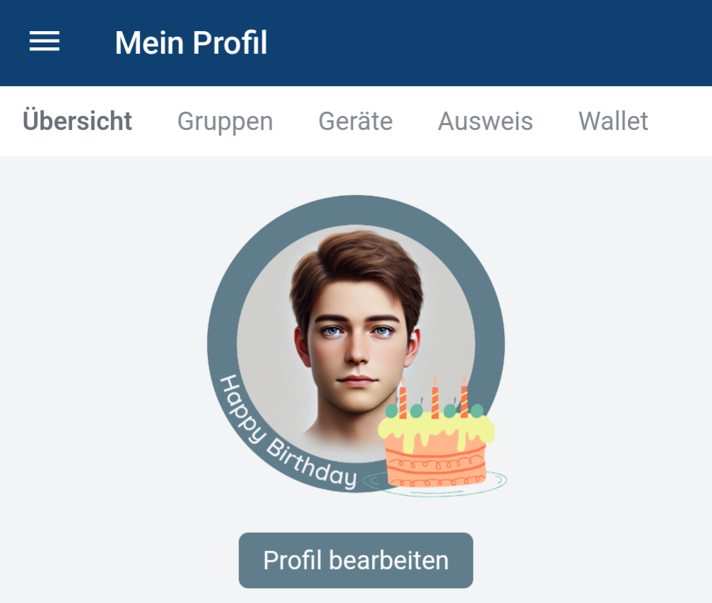 Geburtstagsgruß am Profilbild