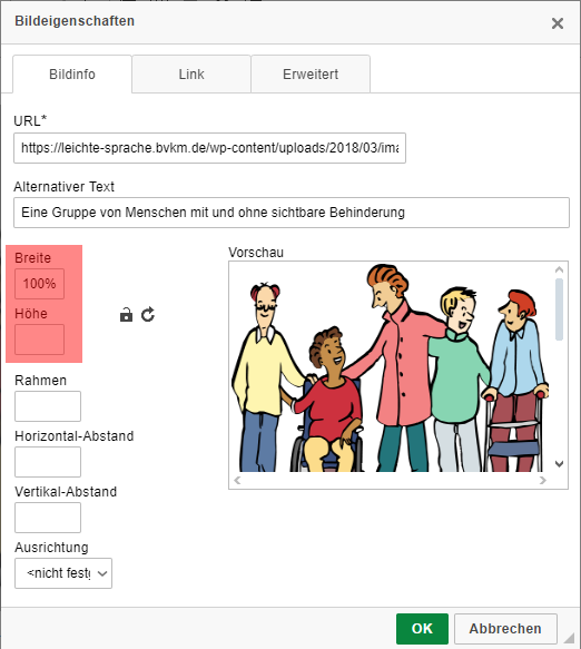 Beispiel aus bvkm-App