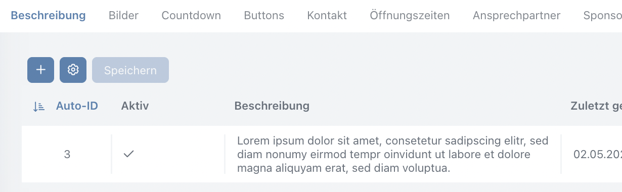 Event-/Turniermodul: Beschreibung