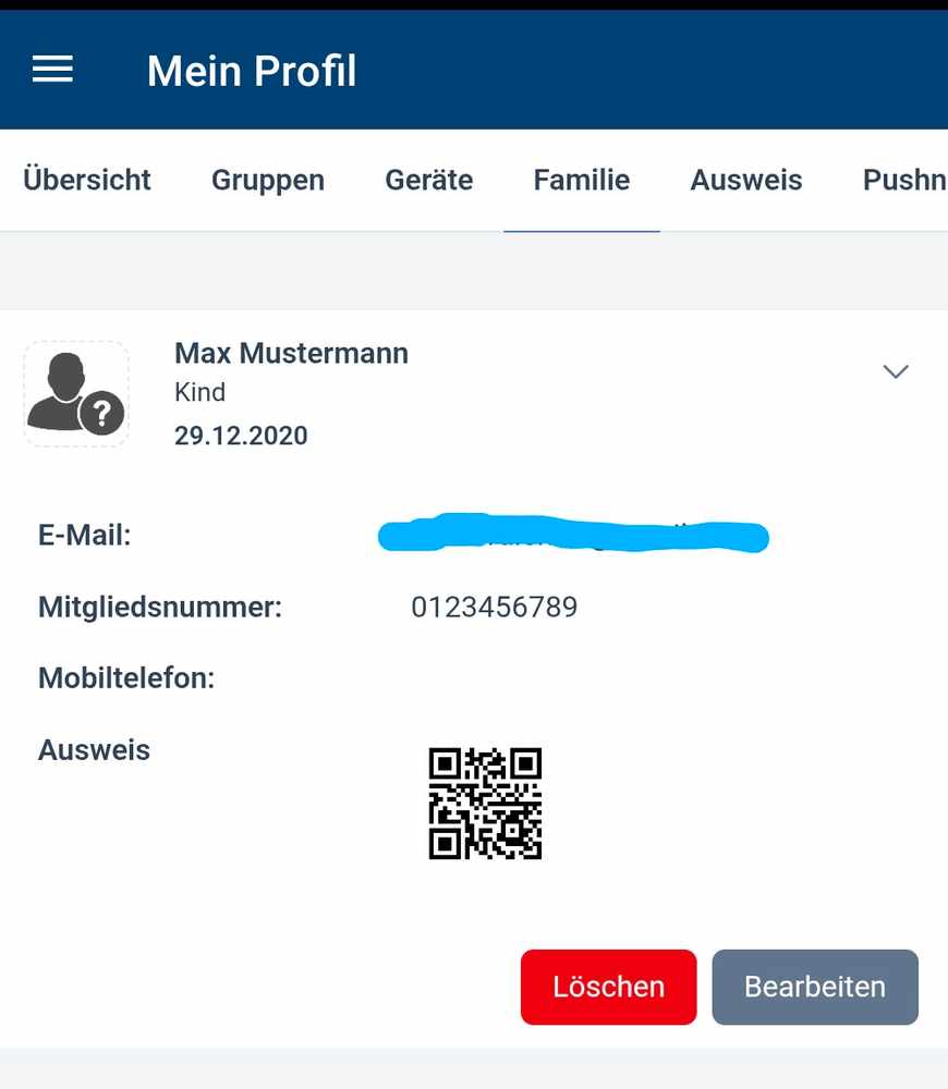 Profil – Tab Familie
