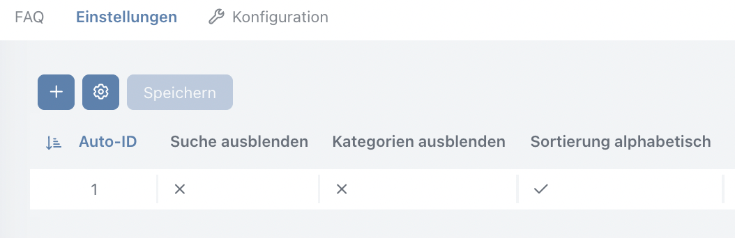 FAQ: Arbeitsblatt "Einstellungen"