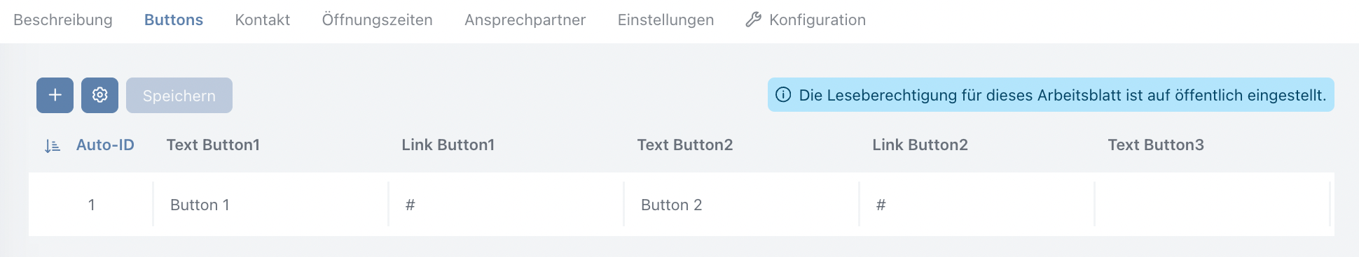 Geschäftsstelle: Buttons