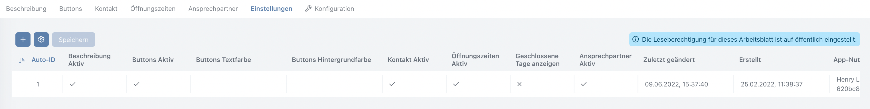 Geschäftsstelle: Einstellungen