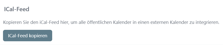Kopieren des iCal-Feeds