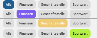Beispielkategorien und verschiedene Farbwahl