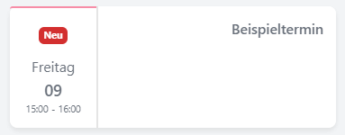 Badge bei neuem Termin