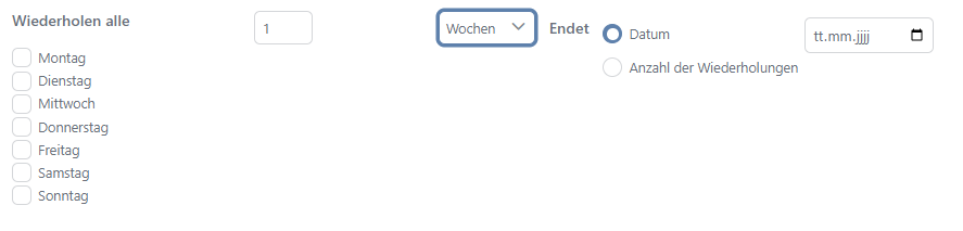 Termine wiederholen lassen